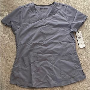 Gray women’s scrub top